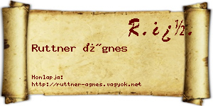 Ruttner Ágnes névjegykártya